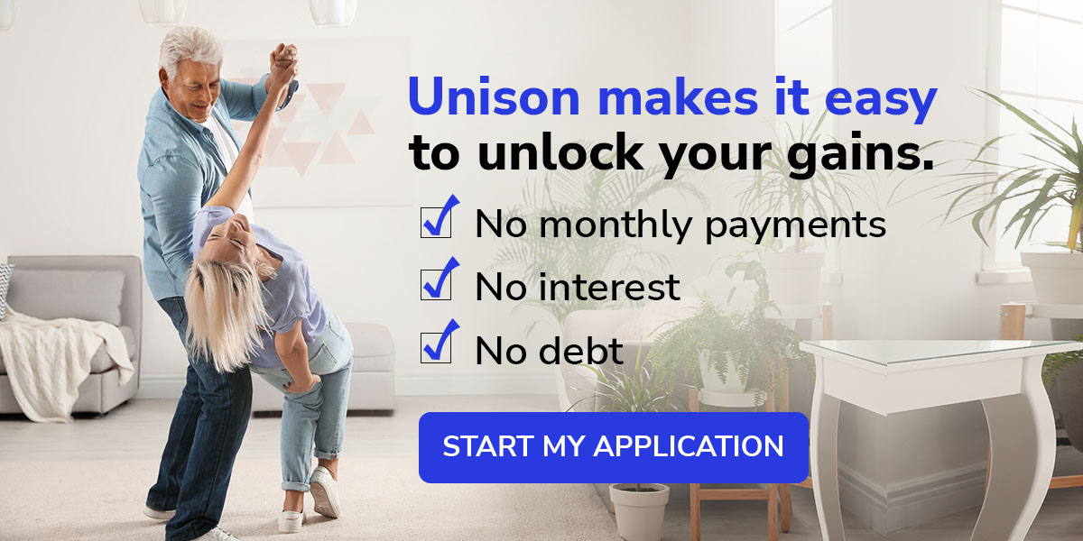 Unison makes it easy to unlock your gains. - No Monthly Payments - No interest - No debt---START MY APPLICATION