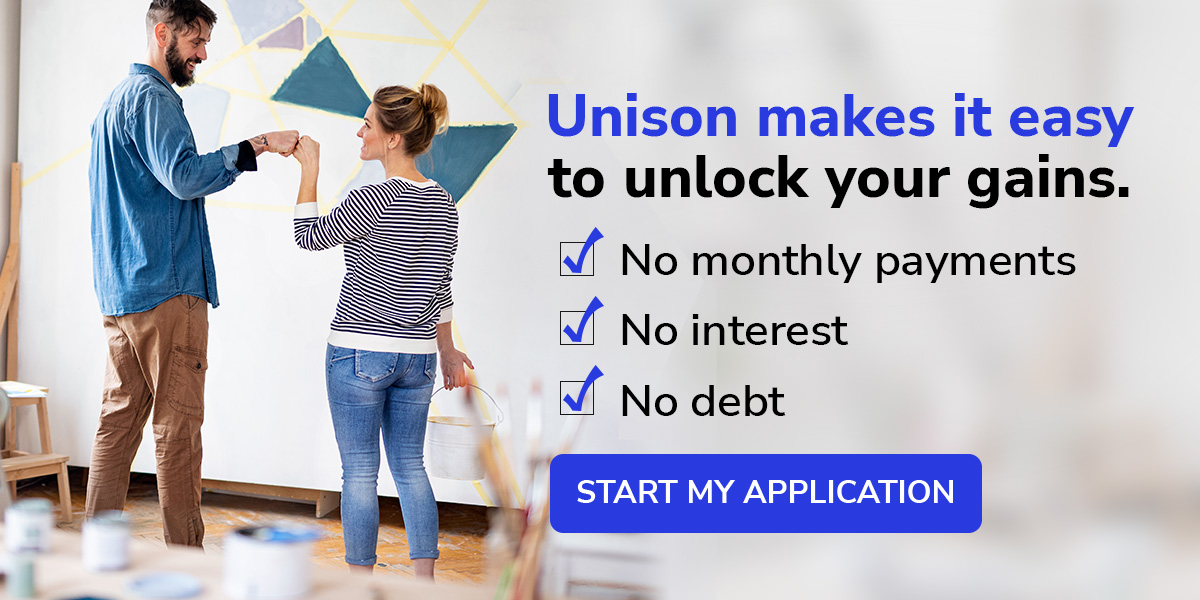 Unison makes it easy to unlock your gains. - No Monthly Payments - No interest - No debt---START MY APPLICATION